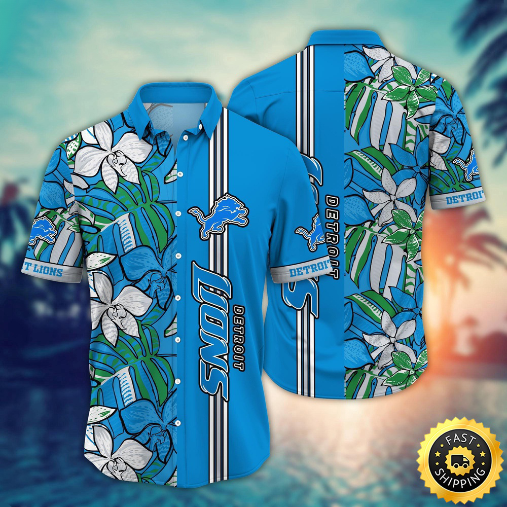 Detroit Lions Hawaii Shirt Flower Chic Aloha Fashion
