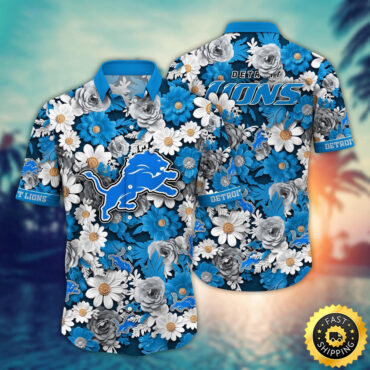 Detroit Lions Hawaii Shirt Flower Sunny Day Essentials