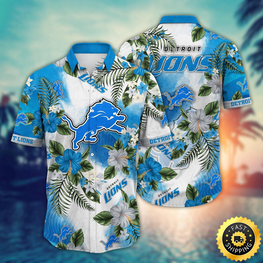 Detroit Lions Hawaii Shirt Flower Trendy Floral Tops