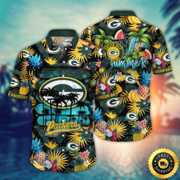Green Bay Packers Hawaii Shirt Flower Relaxed Island Wear