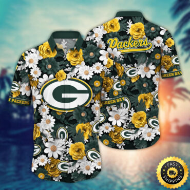Green Bay Packers Hawaii Shirt Flower Sunny Day Essentials