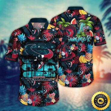 Houston Texans Hawaii Shirt Flower Relaxed Island Wear