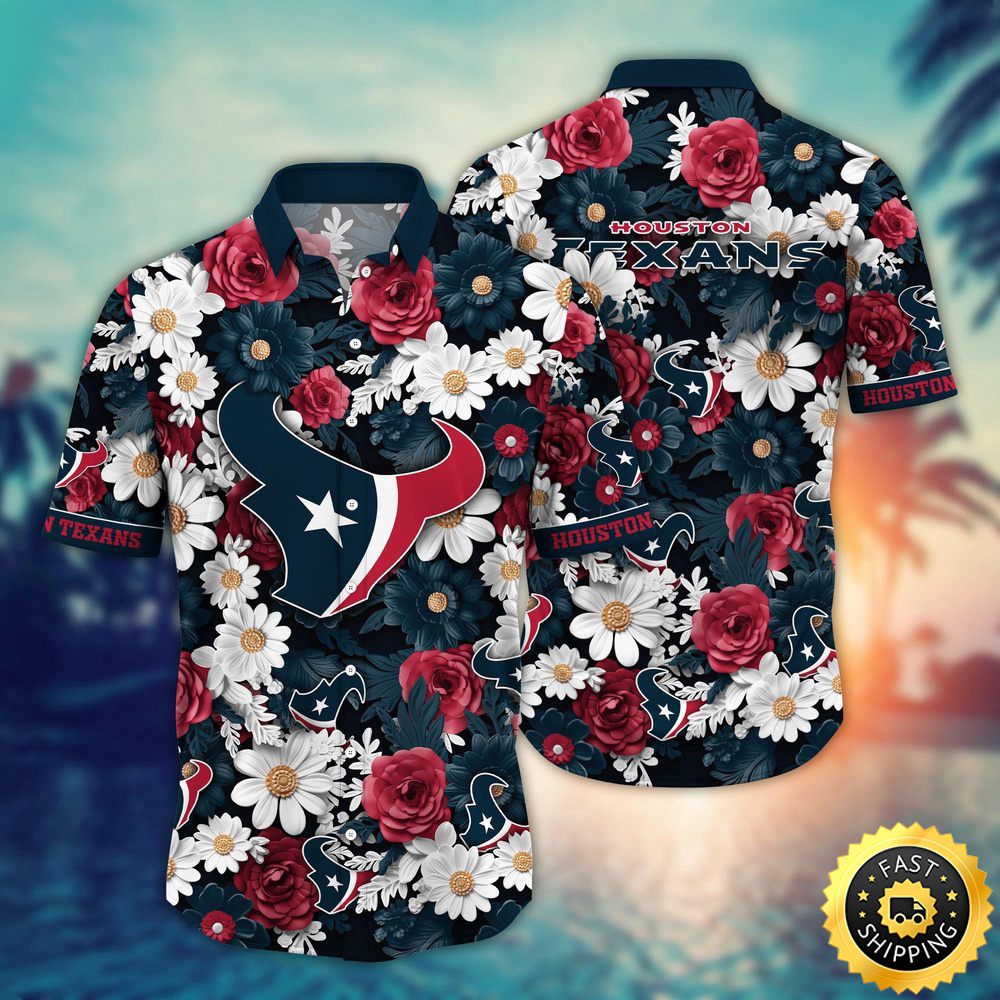 Houston Texans Hawaii Shirt Flower Sunny Day Essentials