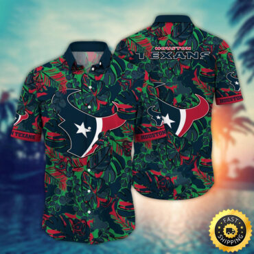 Houston Texans Hawaii Shirt Flower Tropical Holiday Attire