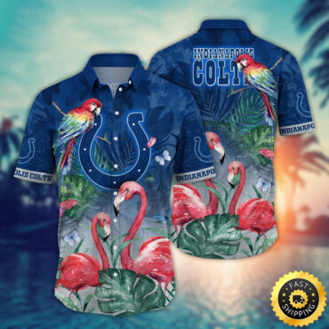 Indianapolis Colts Hawaii Shirt Flamingo And Flower Aloha Shirt