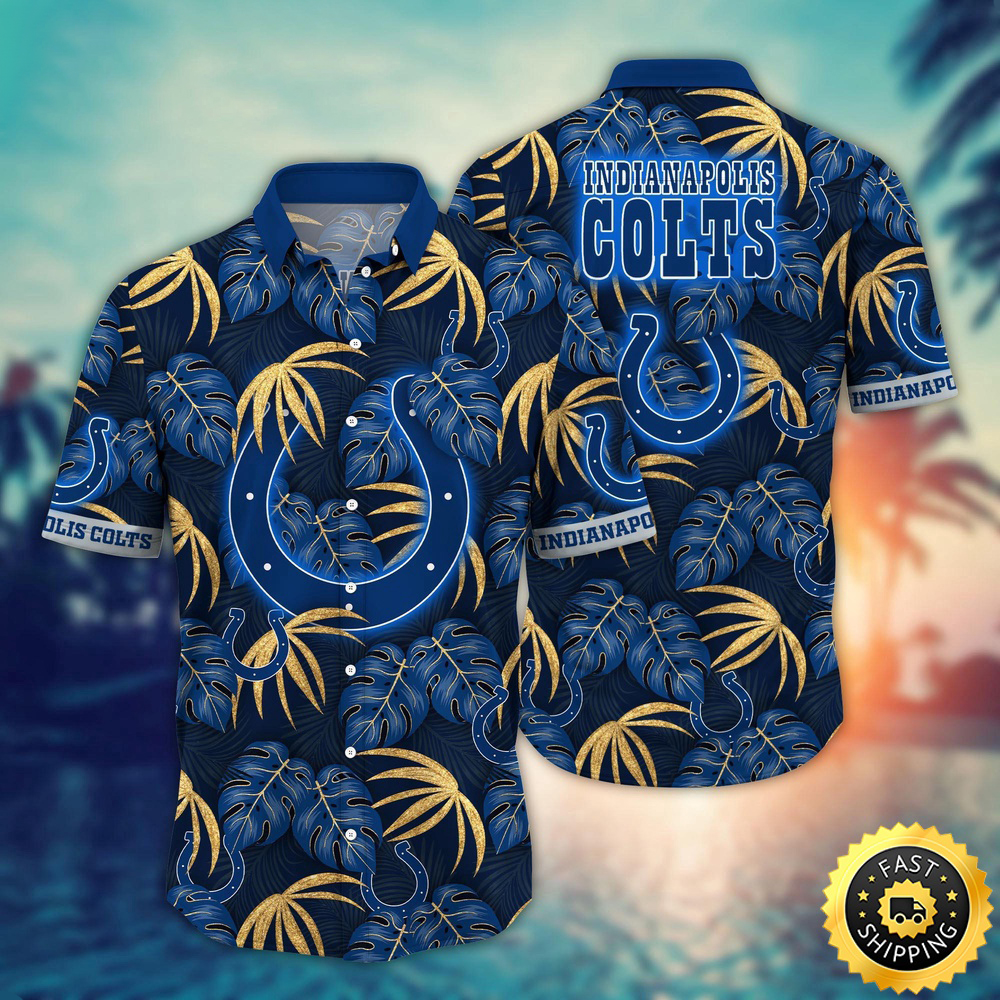 Indianapolis Colts Hawaii Shirt Flower Beachy Keen Fashion