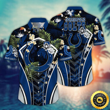 Indianapolis Colts Hawaii Shirt Flower Vibrant Beachy Shirts