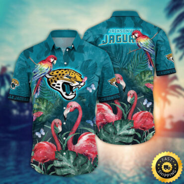 Jacksonville Jaguars Hawaii Shirt Flamingo And Flower Aloha Shirt