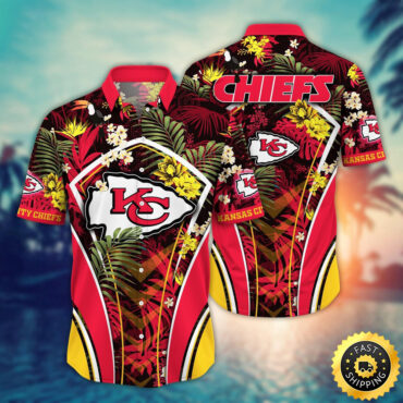Kansas City Chiefs Hawaii Shirt Flower Vibrant Beachy Shirts