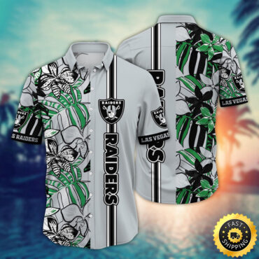 Las Vegas Raiders Hawaii Shirt Flower Chic Aloha Fashion