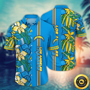 Los Angeles Chargers Hawaii Shirt Flower Chic Aloha Fashion