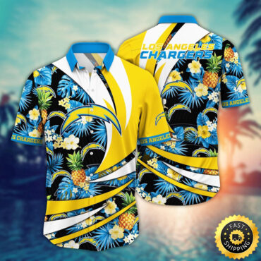 Los Angeles Chargers Hawaii Shirt Flower Classic Hawaiian Prints