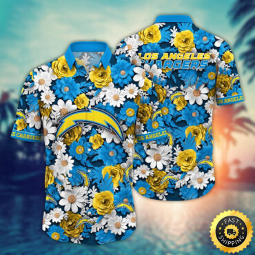 Los Angeles Chargers Hawaii Shirt Flower Sunny Day Essentials