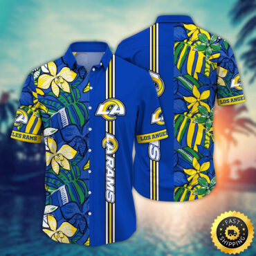 Los Angeles Rams Hawaii Shirt Flower Chic Aloha Fashion