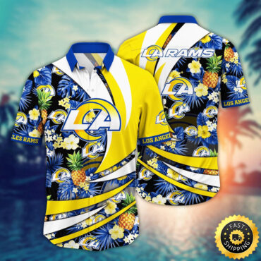 Los Angeles Rams Hawaii Shirt Flower Classic Hawaiian Prints