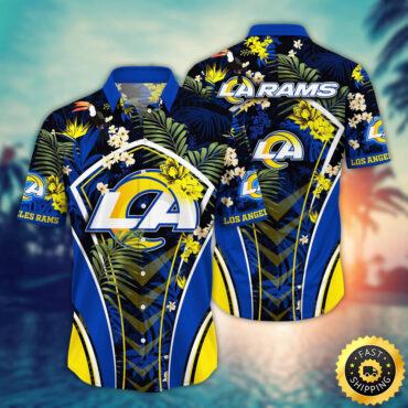 Los Angeles Rams Hawaii Shirt Flower Vibrant Beachy Shirts