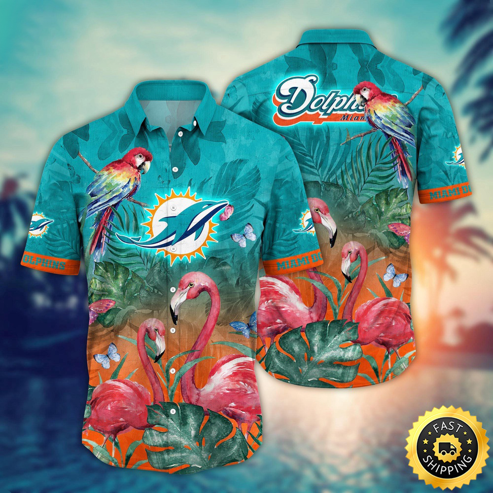 Miami Dolphins Hawaii Shirt Flamingo And Flower Aloha Shirt