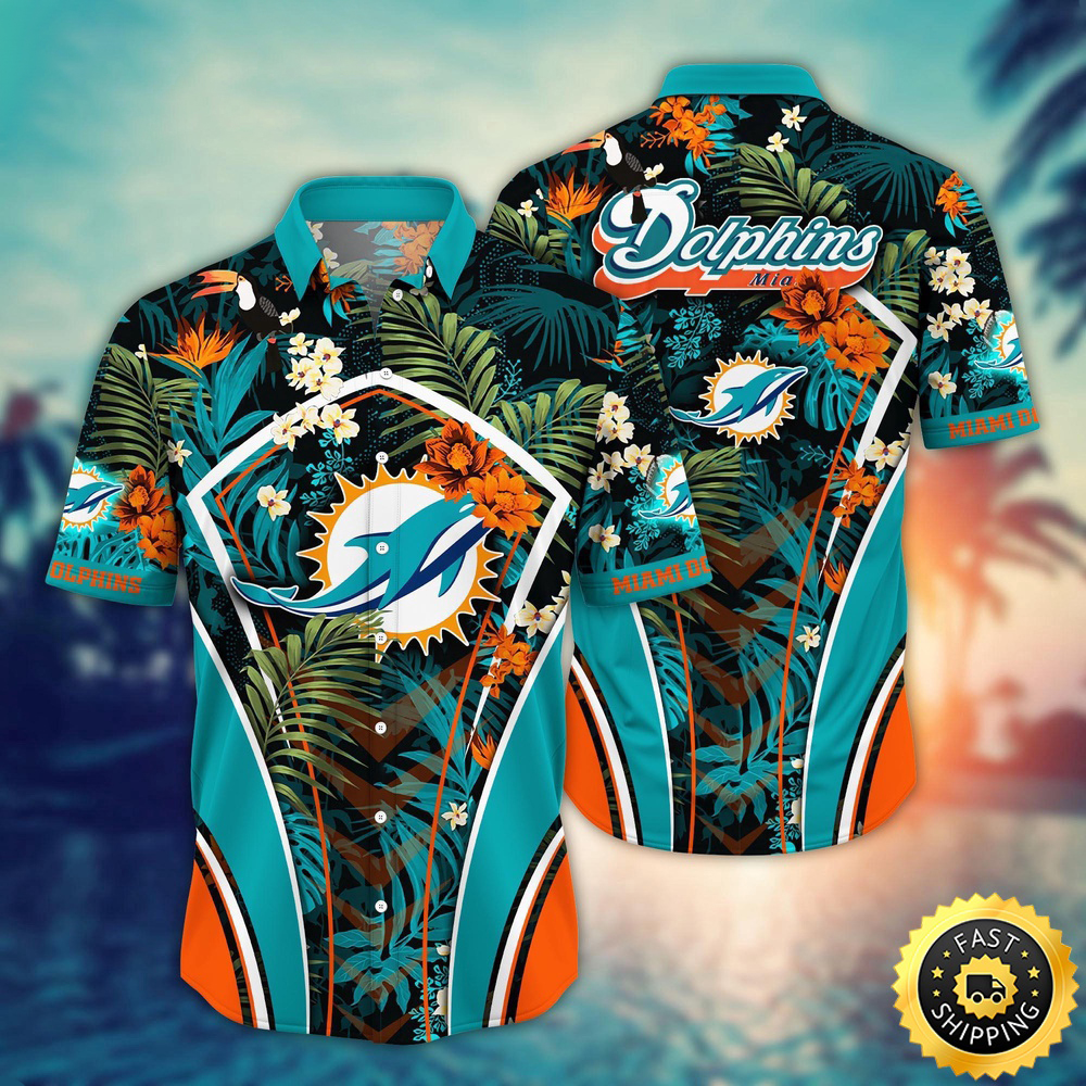 Miami Dolphins Hawaii Shirt Flower Vibrant Beachy Shirts