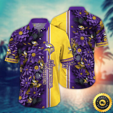 Minnesota Vikings Hawaii Shirt Flower Tropical Vibes In Shirts