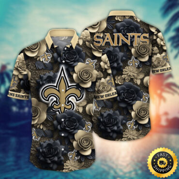 New Orleans Saints Hawaii Shirt Flower Aloha Spirit Shirts