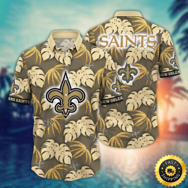 New Orleans Saints Hawaii Shirt Flower Beachy Keen Fashion