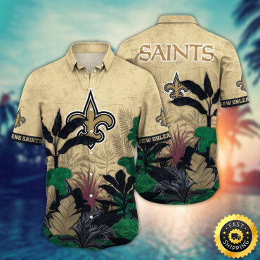 New Orleans Saints Hawaii Shirt Flower Hawaiian Style Statements