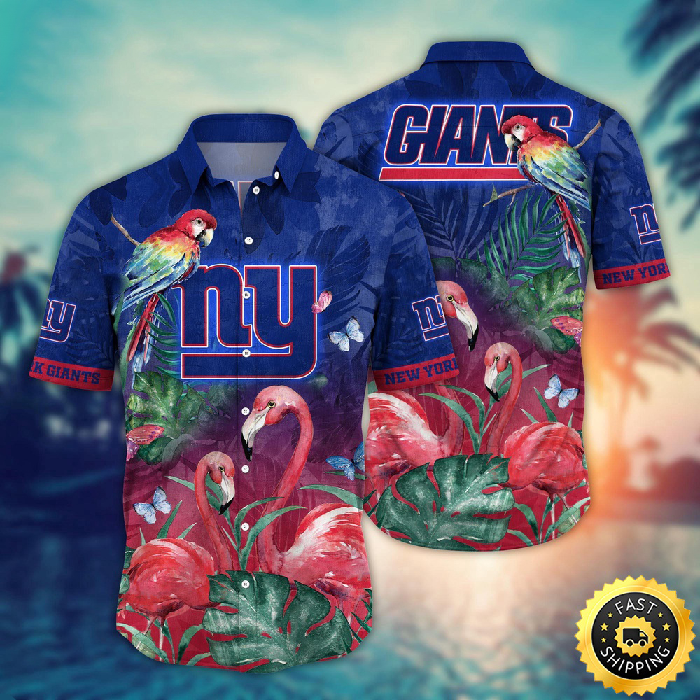 New York Giants Hawaii Shirt Flamingo And Flower Aloha Shirt