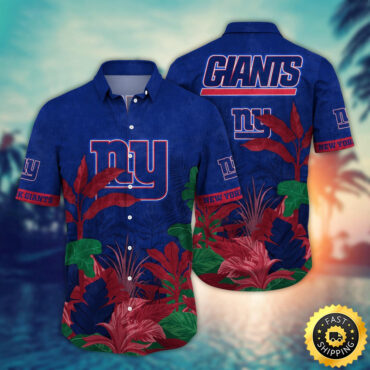 New York Giants Hawaii Shirt Flower Hawaiian Style Statements