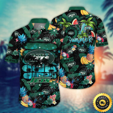 New York Jets Hawaii Shirt Flower Relaxed Island Wear