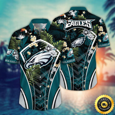 Philadelphia Eagles Hawaii Shirt Flower Vibrant Beachy Shirts