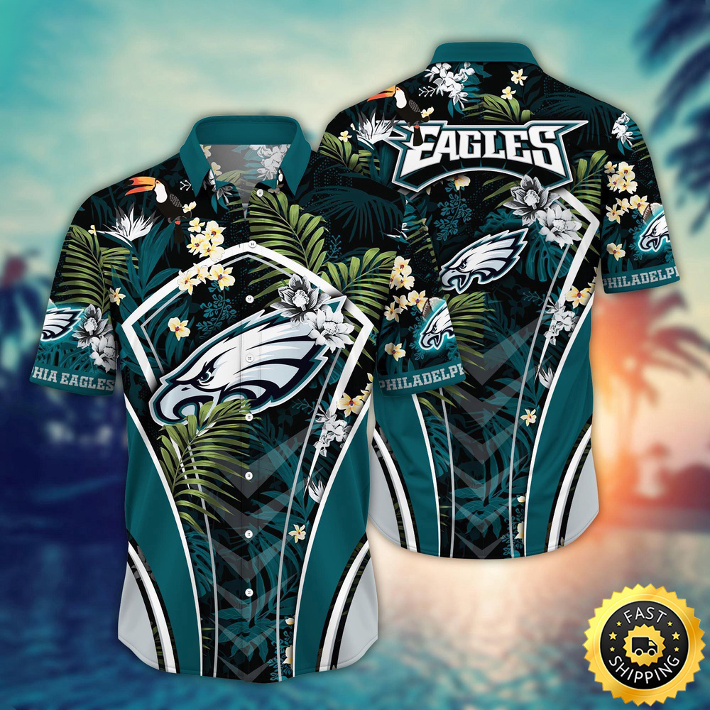 Philadelphia Eagles Hawaii Shirt Flower Vibrant Beachy Shirts