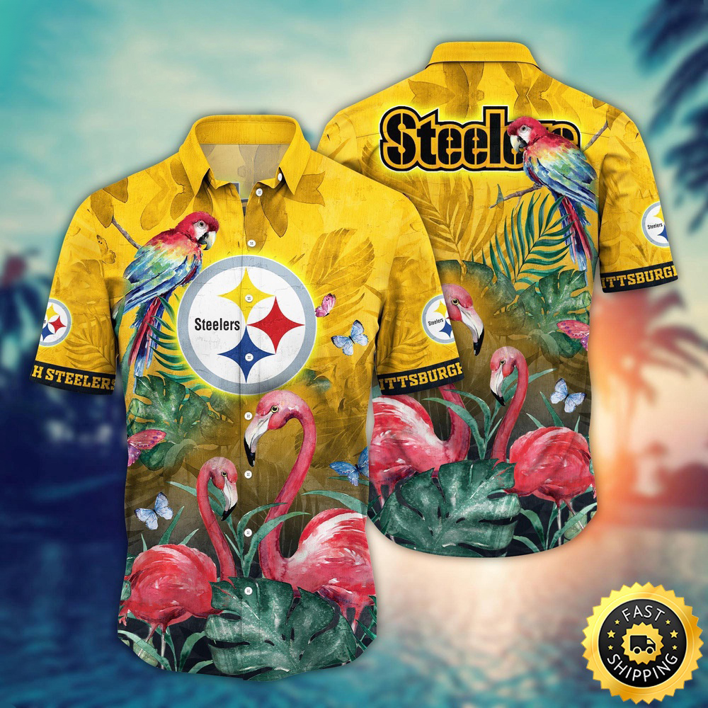 Pittsburgh Steelers Hawaii Shirt Flamingo And Flower Aloha Shirt