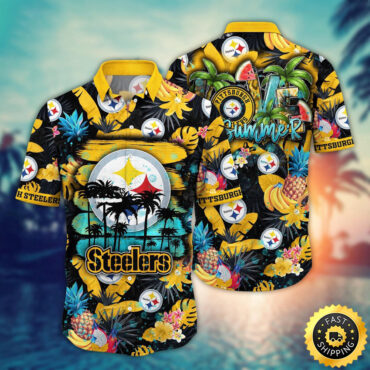 Pittsburgh Steelers Hawaii Shirt Flower Relaxed Island Wear