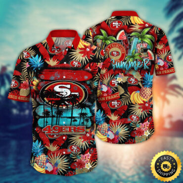 San Francisco 49ers Hawaii Shirt Flower Relaxed Island Wear