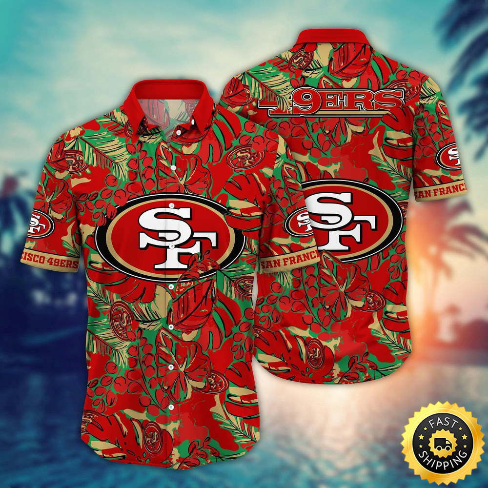 San Francisco 49ers Hawaii Shirt Flower Tropical Holiday Attire