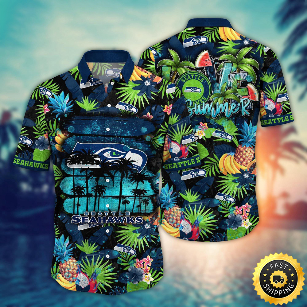 Seattle Seahawks Hawaii Shirt Flower Relaxed Island Wear