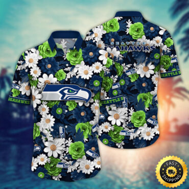 Seattle Seahawks Hawaii Shirt Flower Sunny Day Essentials