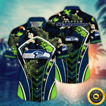 Seattle Seahawks Hawaii Shirt Flower Vibrant Beachy Shirts