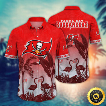 Tampa Bay Buccaneers Hawaii Shirt Flamingo And Flower Funny Aloha Shirt