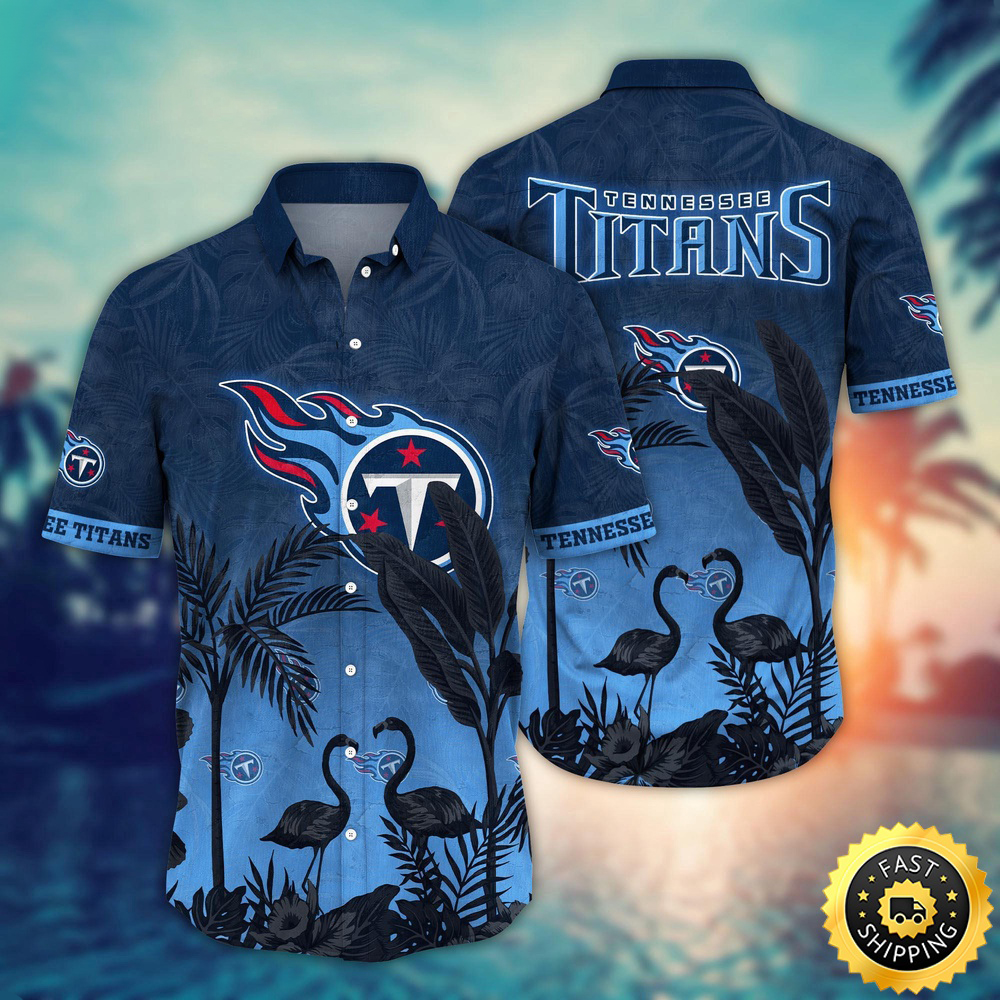 Tennessee Titans Hawaii Shirt Flamingo And Flower Funny Aloha Shirt