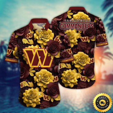Washington Commanders Hawaii Shirt Flower Aloha Spirit Shirts