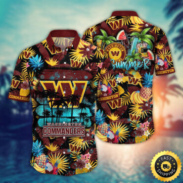 Washington Commanders Hawaii Shirt Flower Relaxed Island Wear