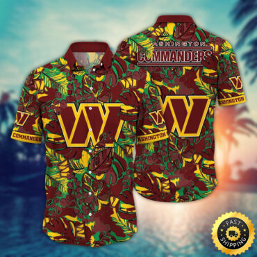 Washington Commanders Hawaii Shirt Flower Tropical Holiday Attire