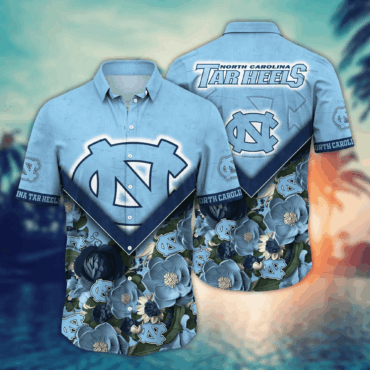 North Carolina Tar Heels NCAA Hawaiian Shirt Custom Fireflies Aloha Shirt