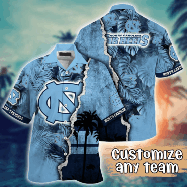 North Carolina Tar Heels NCAA Hawaiian Shirt Custom Getaways Aloha Shirt