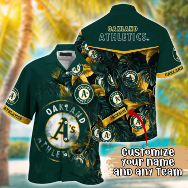 Oakland Athletics MLB Summer Hawaii Shirt And Tshirt Custom Aloha Shirt