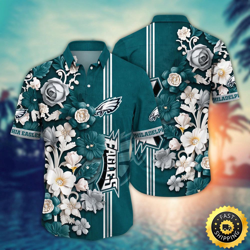 Philadelphia Eagles Hawaii Shirt Flower Aloha Shirt For Football Fans