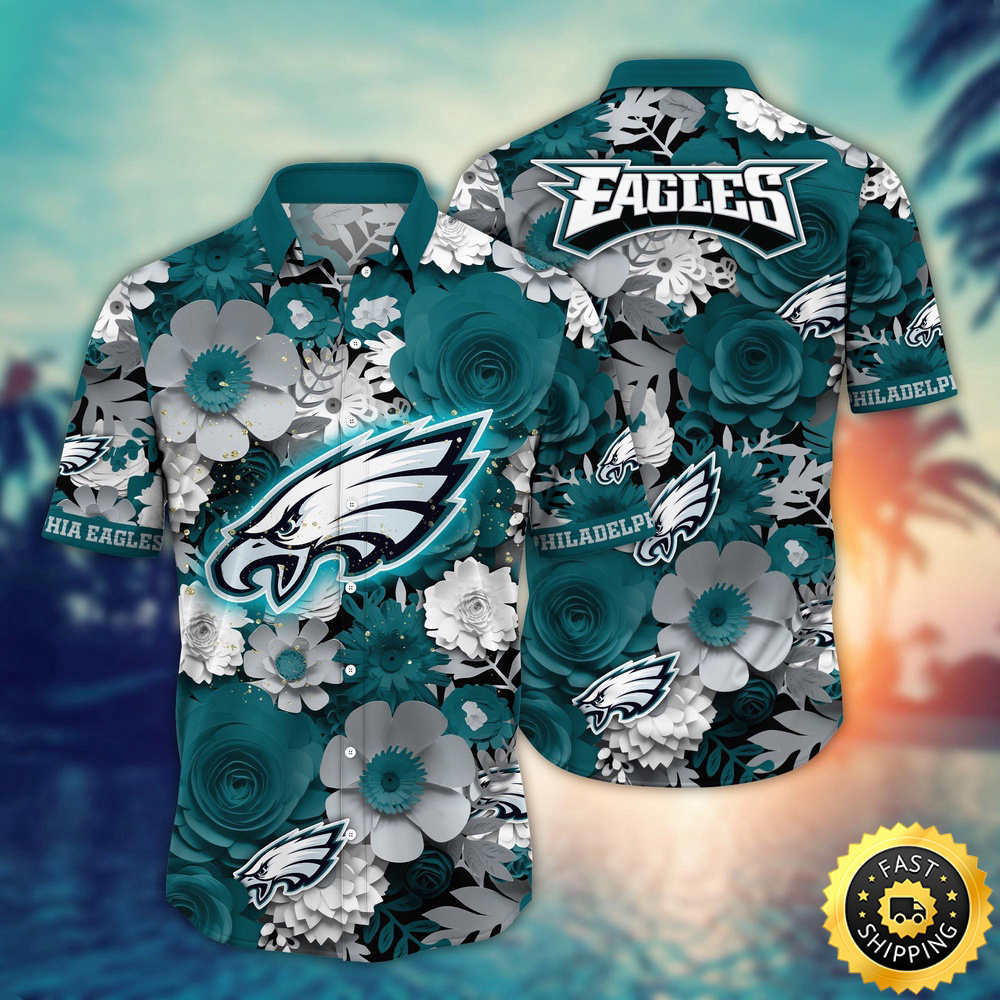 Philadelphia Eagles Hawaii Shirt Flower Colorful Coastal Wear
