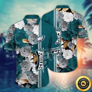 Philadelphia Eagles Hawaii Shirt  Flower Laid Back Hawaiian Charm