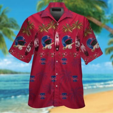 Philadelphia Phillies Short Sleeve Button Up Tropical Hawaiian Shirt Ver06